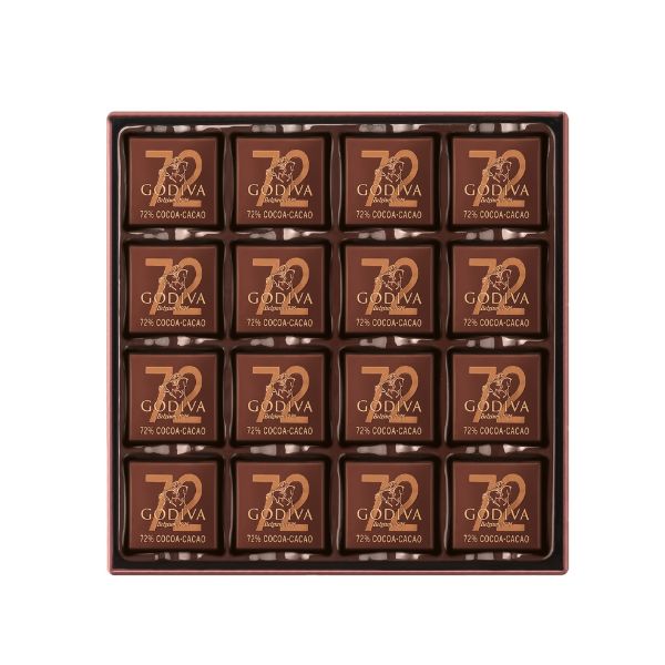 72% Dark Chocolate Carré Collection 16 pcs