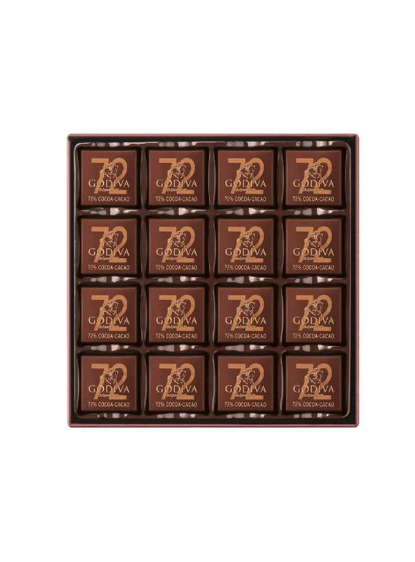 72% Dark Chocolate Carré Collection 16 pcs