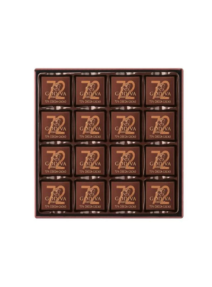 72% Dark Chocolate Carré Collection 16 pcs