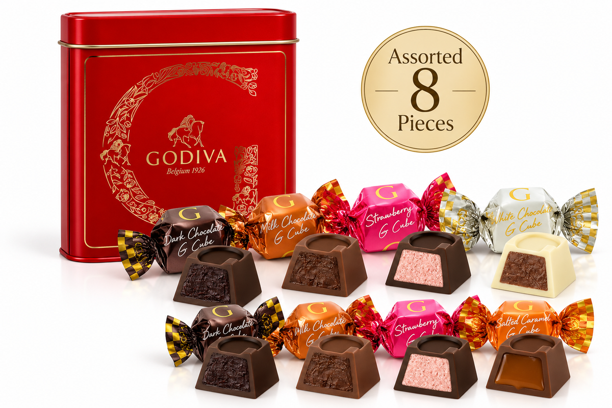 GODIVA G CUBE ASSORTED CHOCOLATE 8PCS