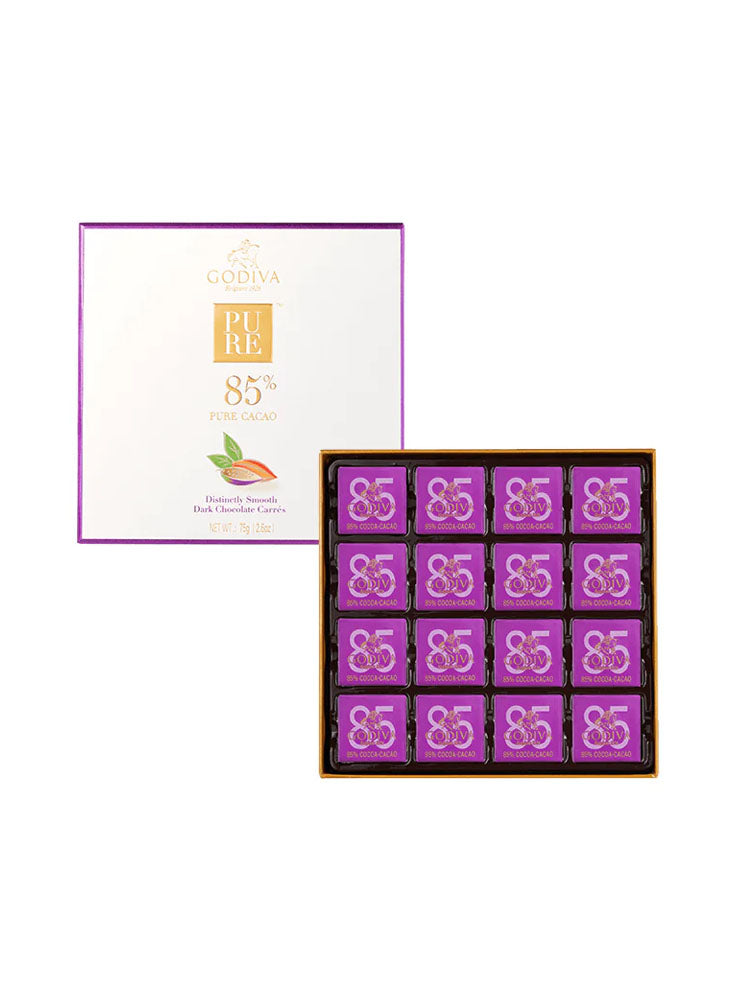 PURE 85% Dark Chocolate Carré Gift Box 16pcs