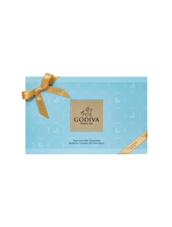 Dark and Milk Chocolate Butterfly Cookies Gift Box 12pcs
