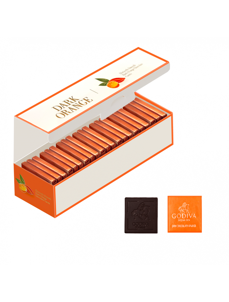Orange Dark Chocolate Carré Collection 21pcs